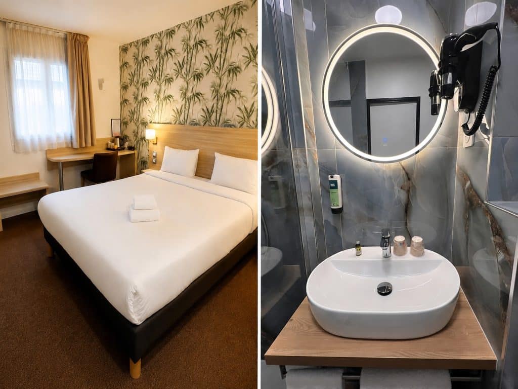 Chambre et salle de bain Hotel Altina